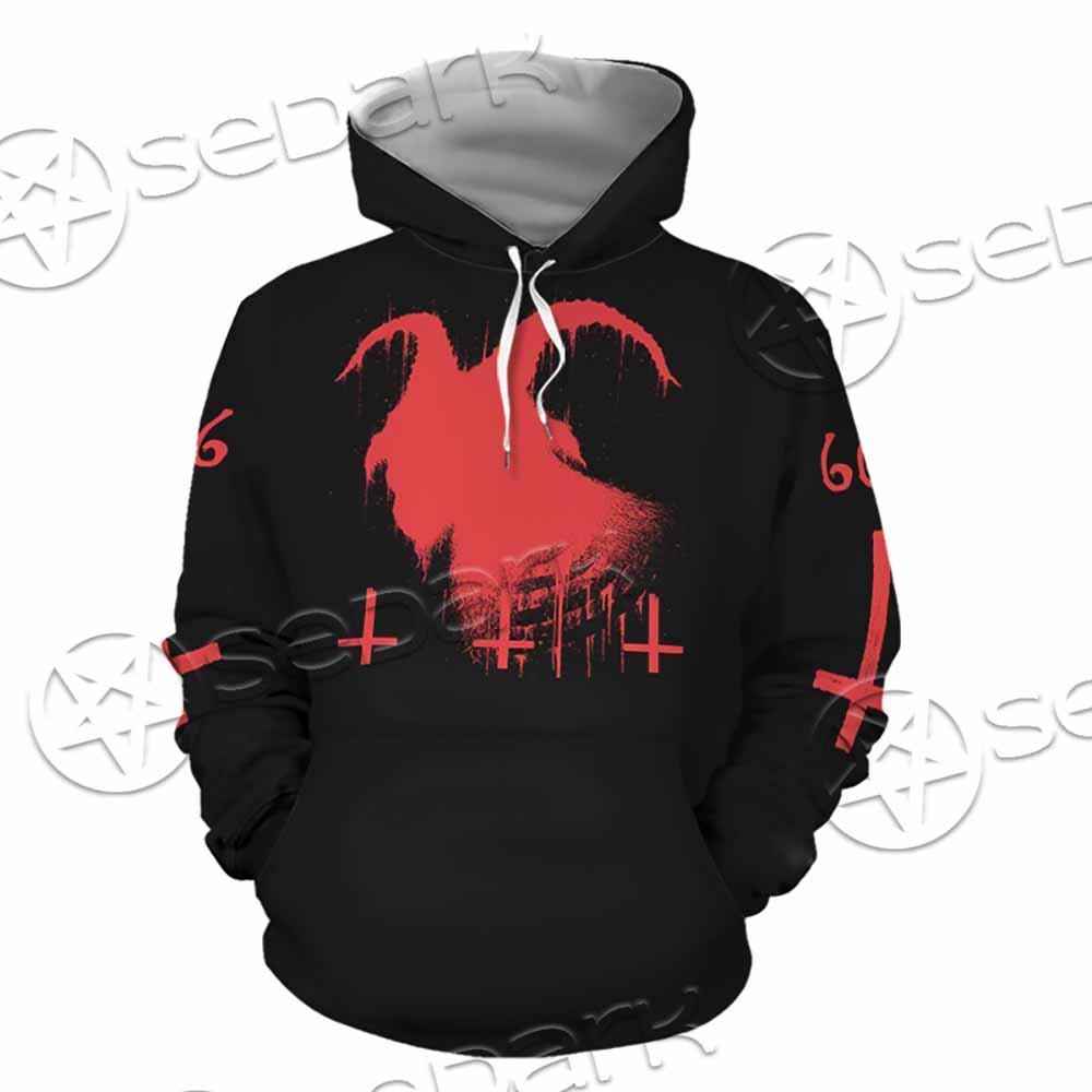 Goat Head Red 666 SED-0792 Hoodie & Zip Hoodie