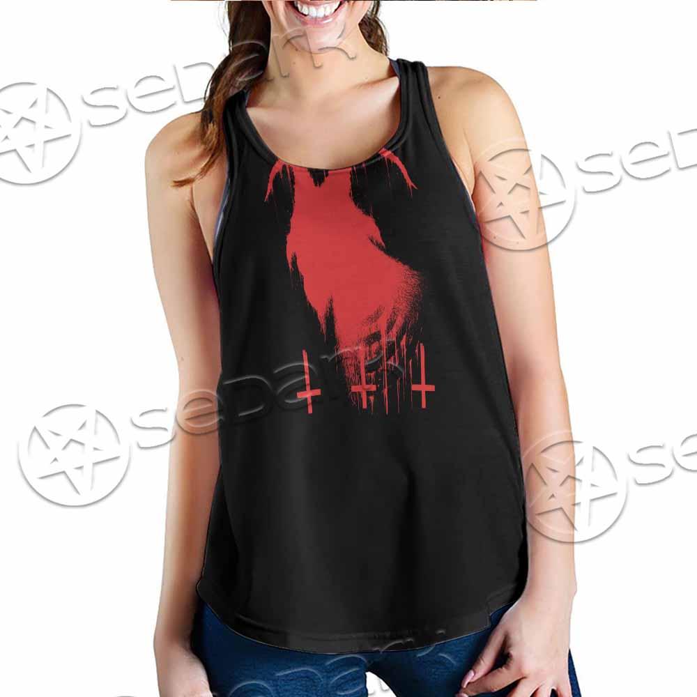 Goat Head Red 666 SED-0792 Women Tank Top
