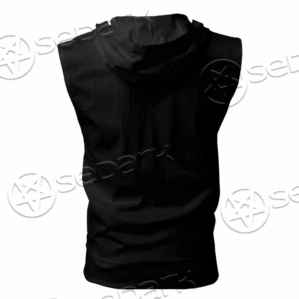 Goat Head Red 666 SED-0792 Zip Sleeveless Hoodie