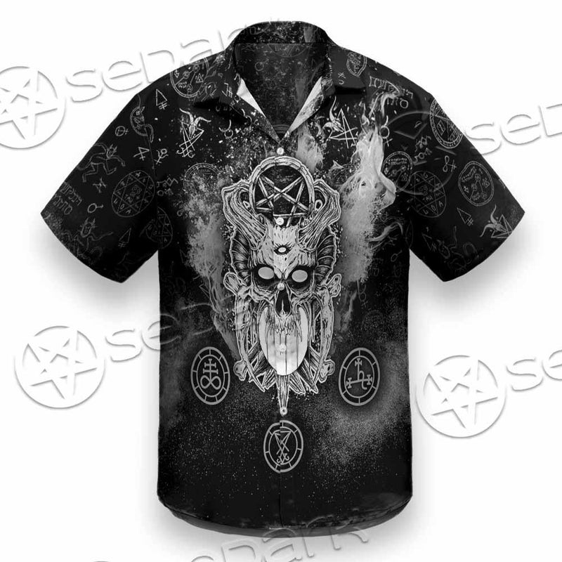 Skull Pentagram Scary SED-0803 Shirt Allover