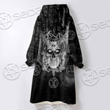 Skull Pentagram Scary SED-0803 Oversized Sherpa Blanket Hoodie