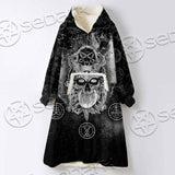 Skull Pentagram Scary SED-0803 Oversized Sherpa Blanket Hoodie