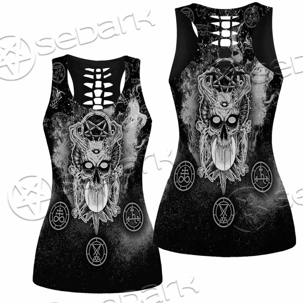 Skull Pentagram Scary SED-0803 Women Tank Top