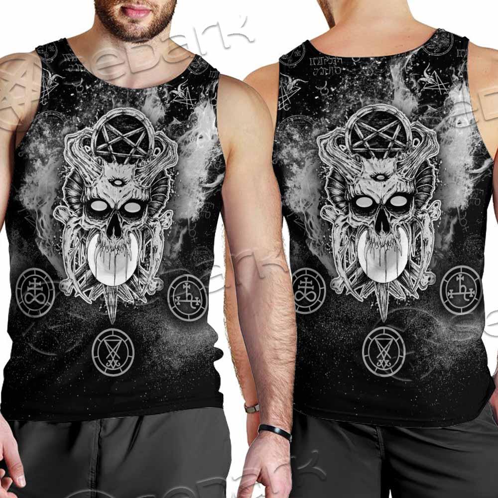 Skull Pentagram Scary SED-0803 Men Tank-tops