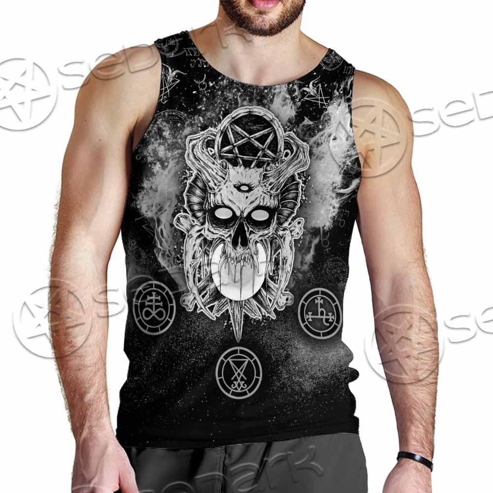 Skull Pentagram Scary SED-0803 Men Tank-tops