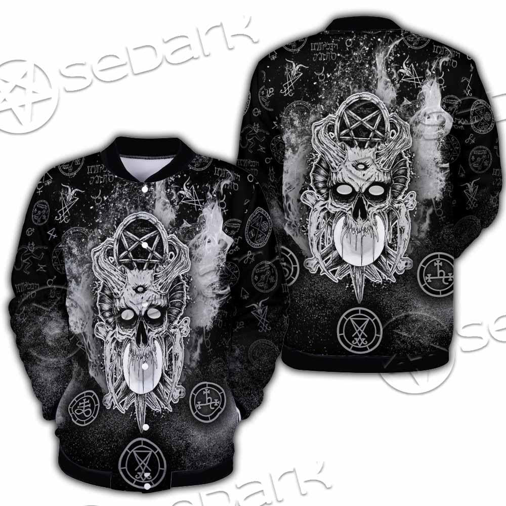 Skull Pentagram Scary SED-0803 Button Jacket