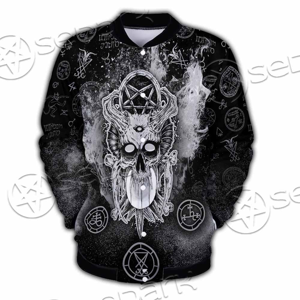 Skull Pentagram Scary SED-0803 Button Jacket