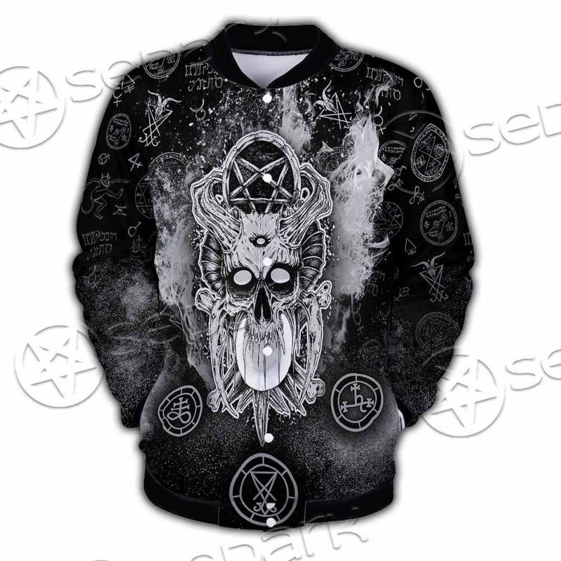 Skull Pentagram Scary SED-0803 Button Jacket