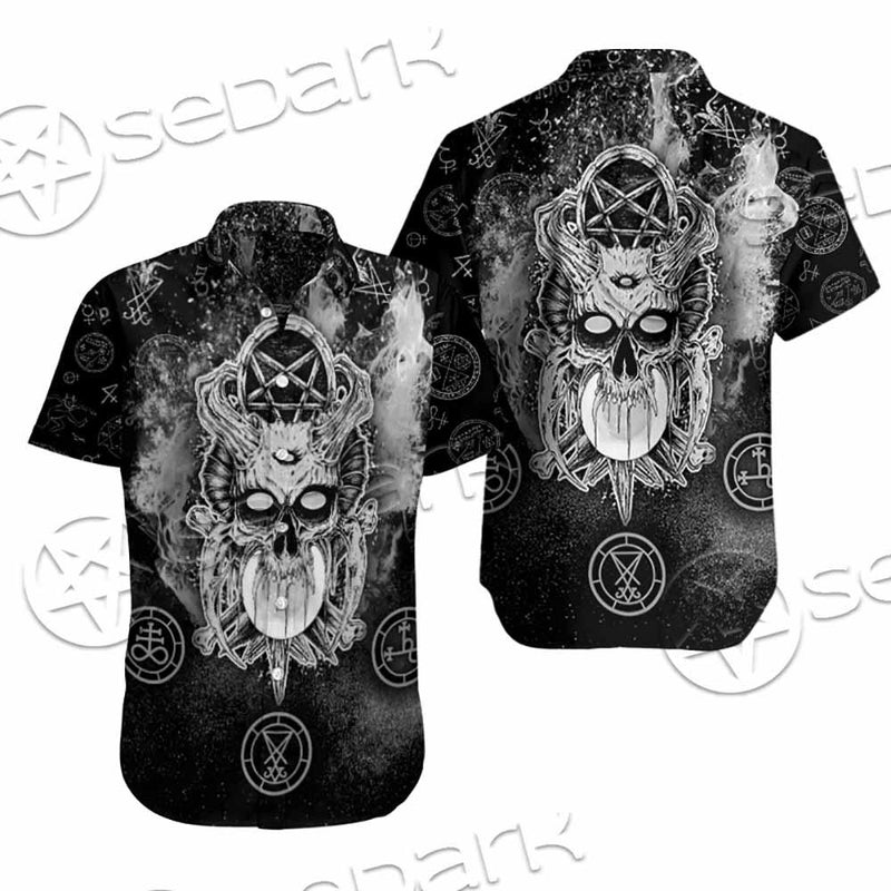 Skull Pentagram Scary SED-0803 Shirt Allover