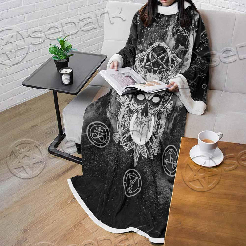 Skull Pentagram Scary SED-0803 Sleeved Blanket