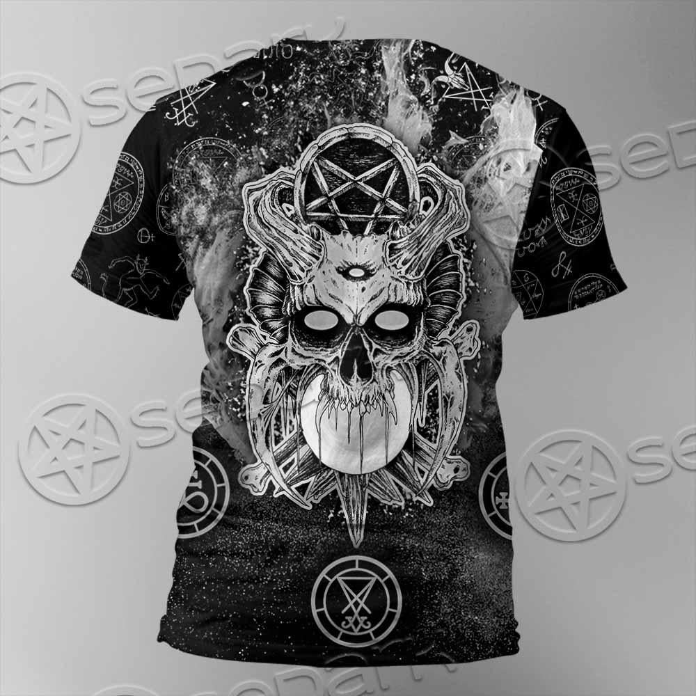 Skull Pentagram Scary SED-0803 Unisex T-shirt