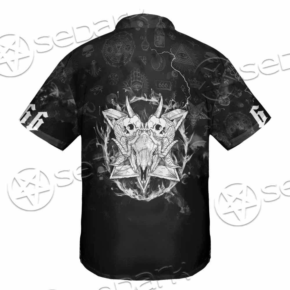 Skull Goat Head 666 SED-0808 Shirt Allover
