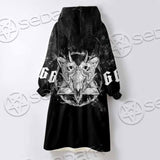 Skull Goat Head 666 SED-0808 Oversized Sherpa Blanket Hoodie