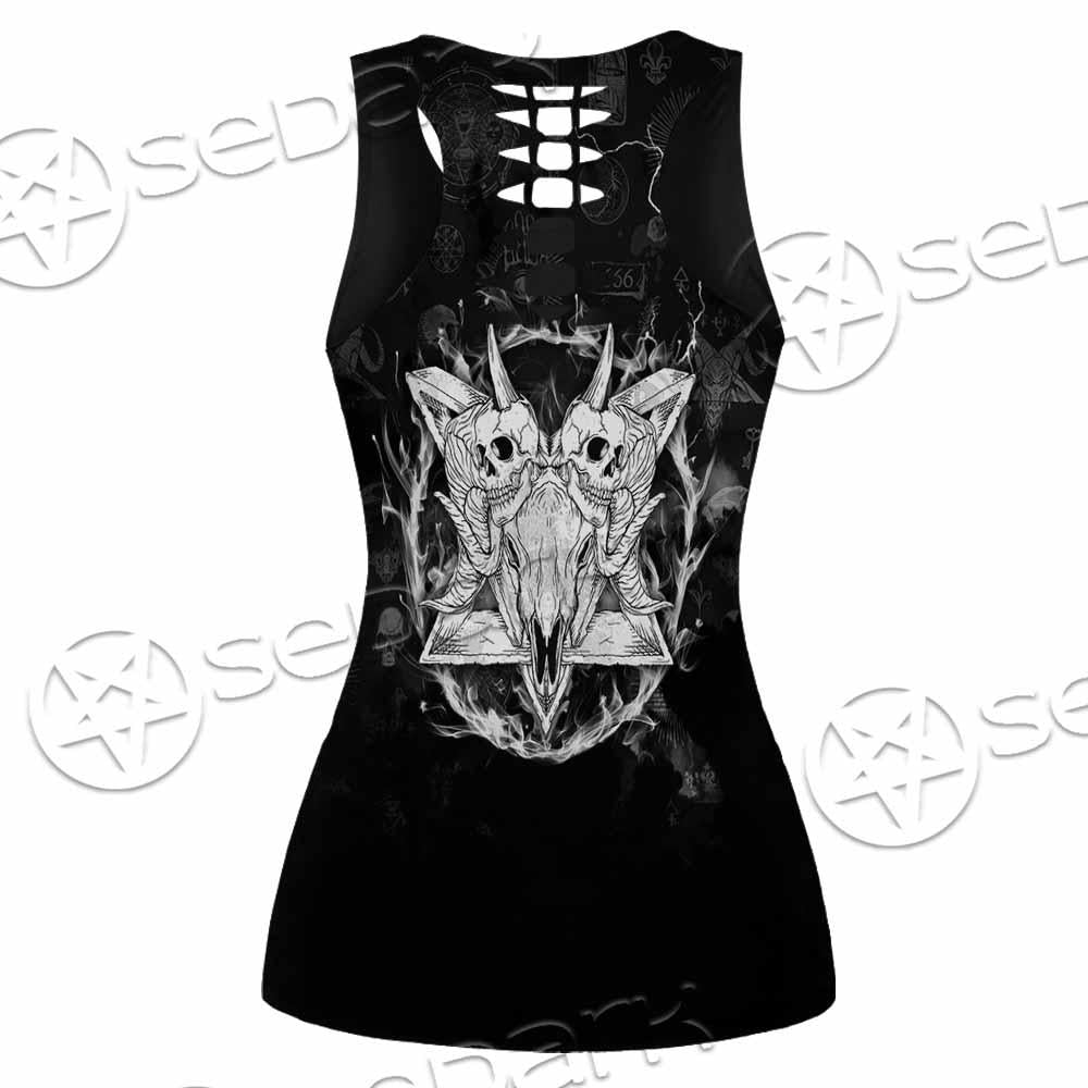 Skull Goat Head 666 SED-0808 Women Tank Top