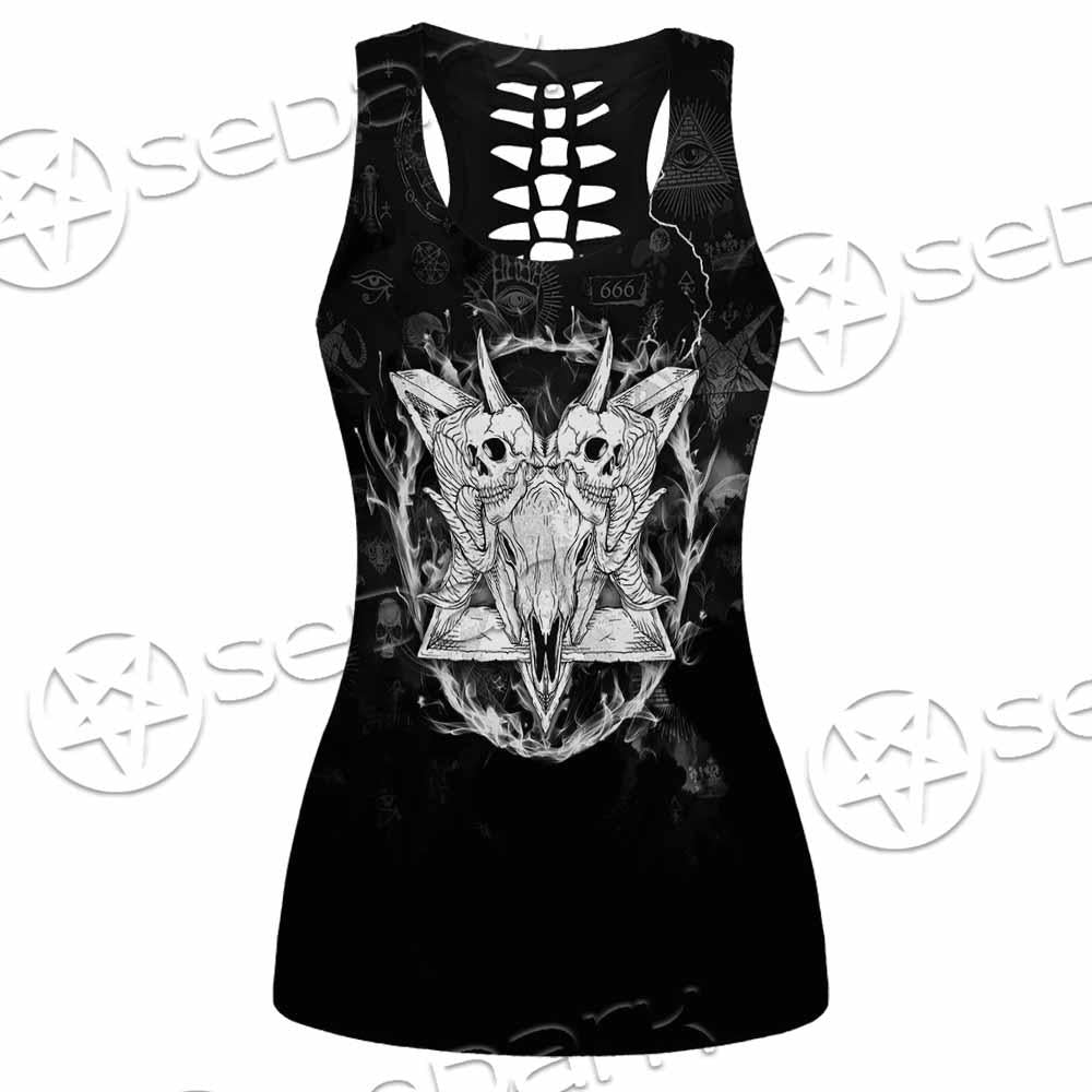 Skull Goat Head 666 SED-0808 Women Tank Top