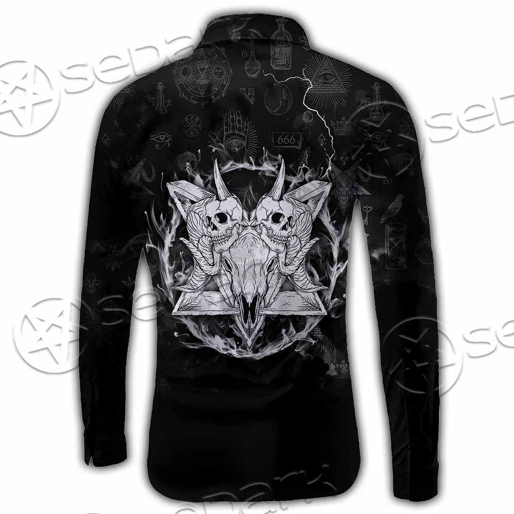 Skull Goat Head 666 SED-0808 Shirt Allover