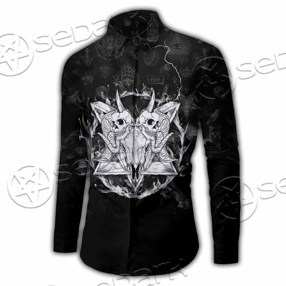 Skull Goat Head 666 SED-0808 Shirt Allover