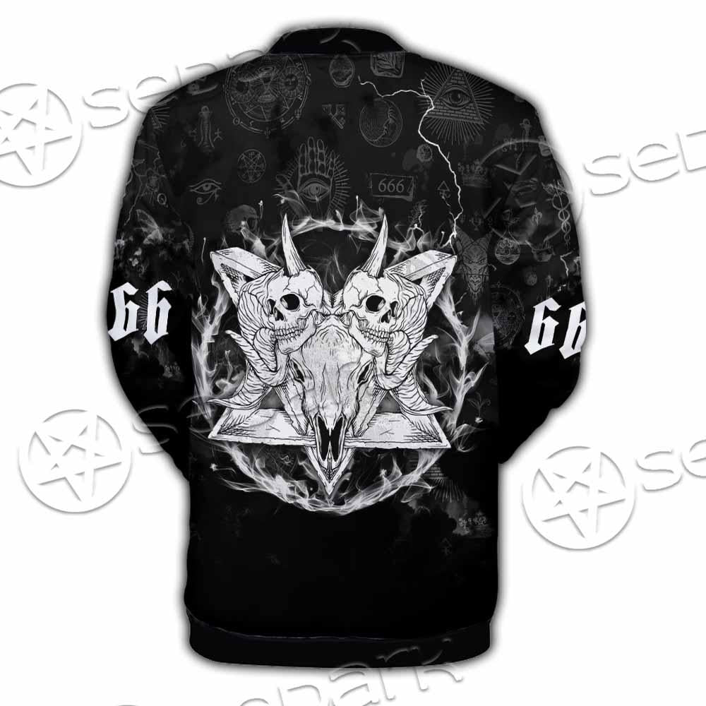 Skull Goat Head 666 SED-0808 Button Jacket
