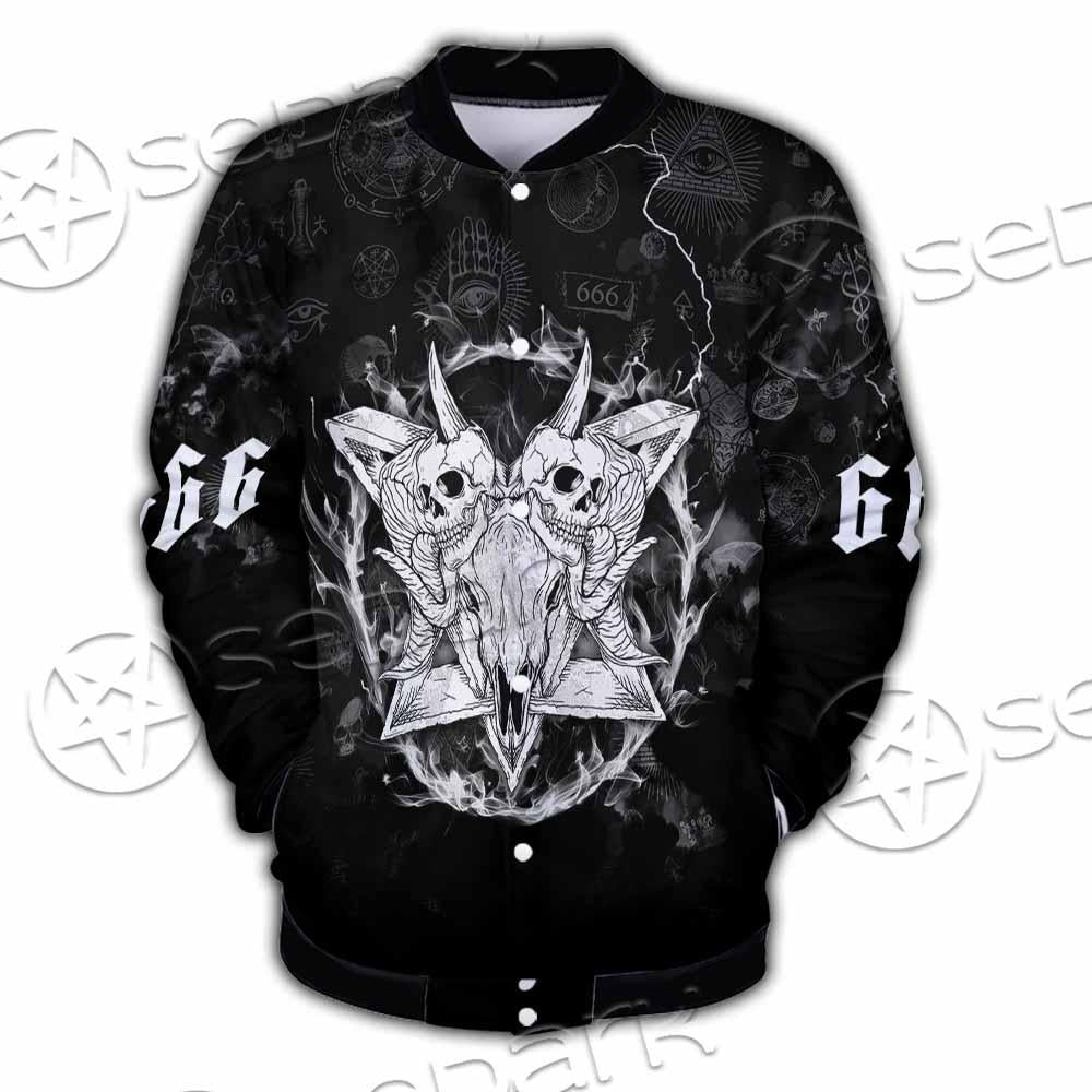 Skull Goat Head 666 SED-0808 Button Jacket