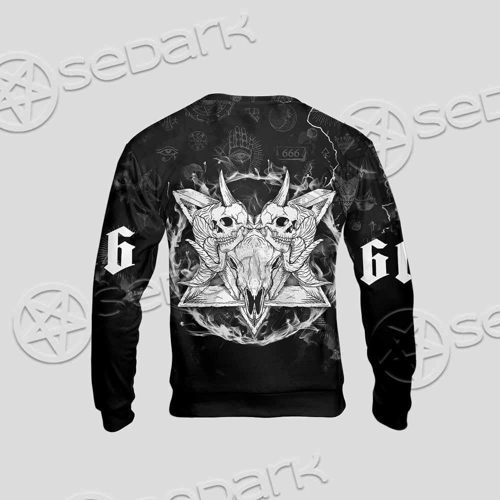 Skull Goat Head 666 SED-0808 Unisex Sweatshirt