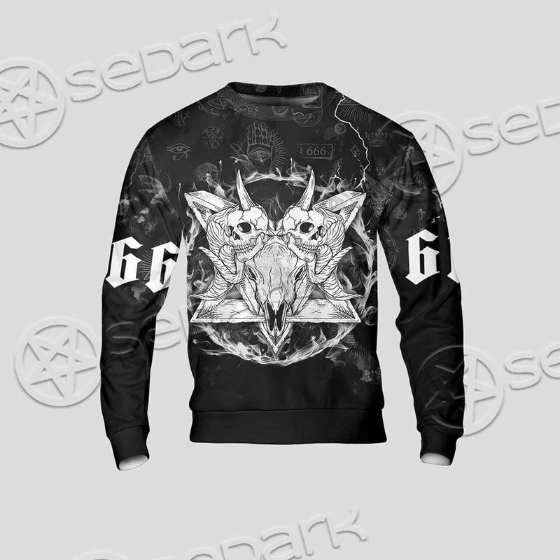 Skull Goat Head 666 SED-0808 Unisex Sweatshirt