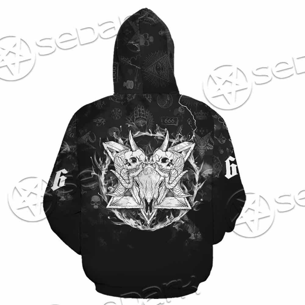 Skull Goat Head 666 SED-0808 Hoodie & Zip Hoodie