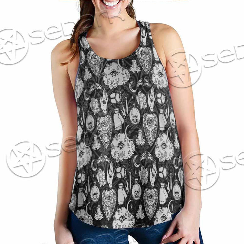 Gothic Skull Ouija Board SED-0813 Women Tank Top