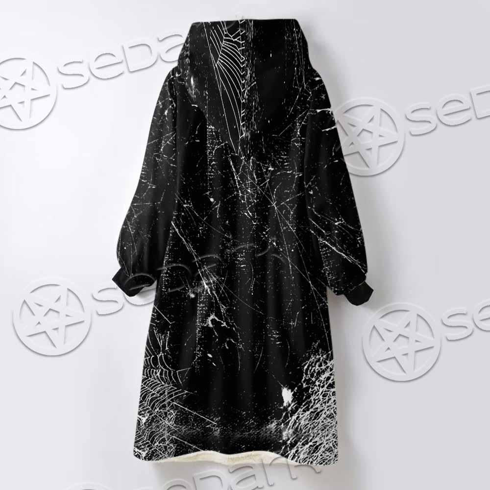 Goth Death Moth SED-0838 Oversized Sherpa Blanket Hoodie