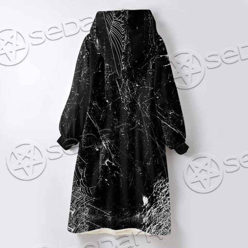 Goth Death Moth SED-0838 Oversized Sherpa Blanket Hoodie