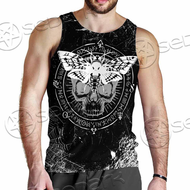 Goth Death Moth SED-0838 Men Tank-tops