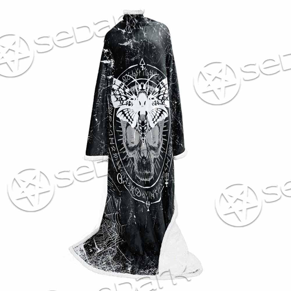 Goth Death Moth SED-0838 Sleeved Blanket