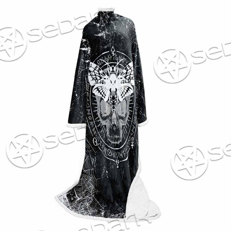 Goth Death Moth SED-0838 Sleeved Blanket