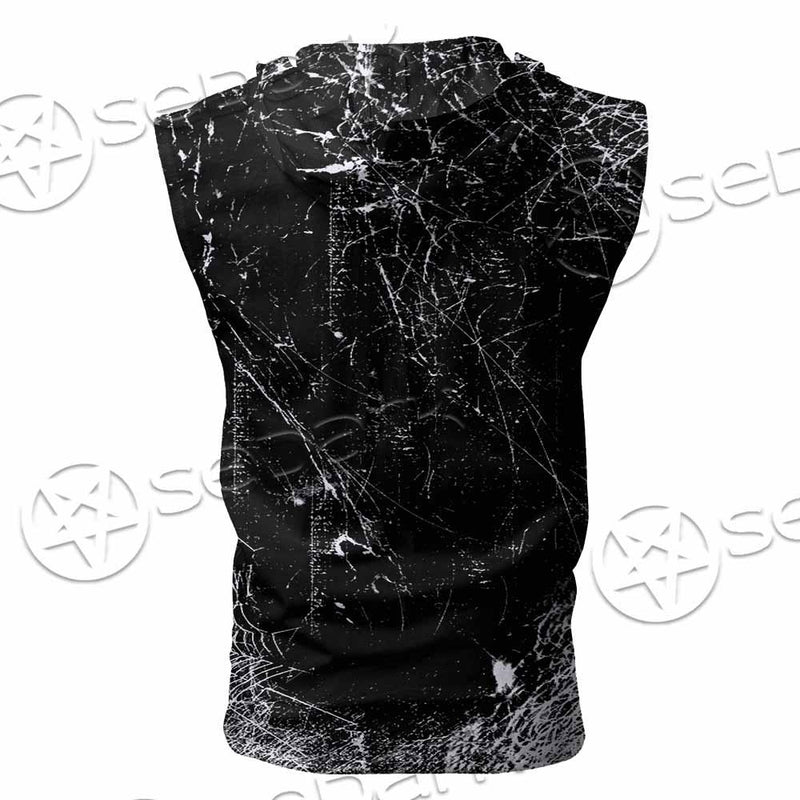 Goth Death Moth SED-0838 Zip Sleeveless Hoodie