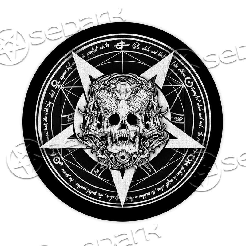 Skull Pentagram Scary SED-0846 Round Carpet