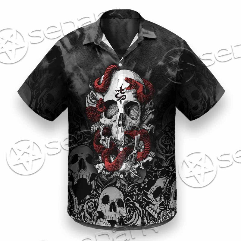 Skull Rose Snake Brimstone SED-0850 Shirt Allover