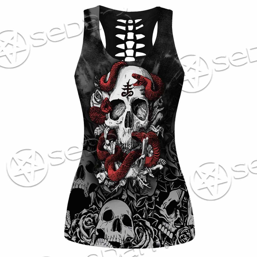 Skull Rose Snake Brimstone SED-0850 Women Tank Top