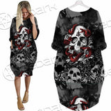 Skull Rose Snake Brimstone SED-0850 Batwing Pocket Dress