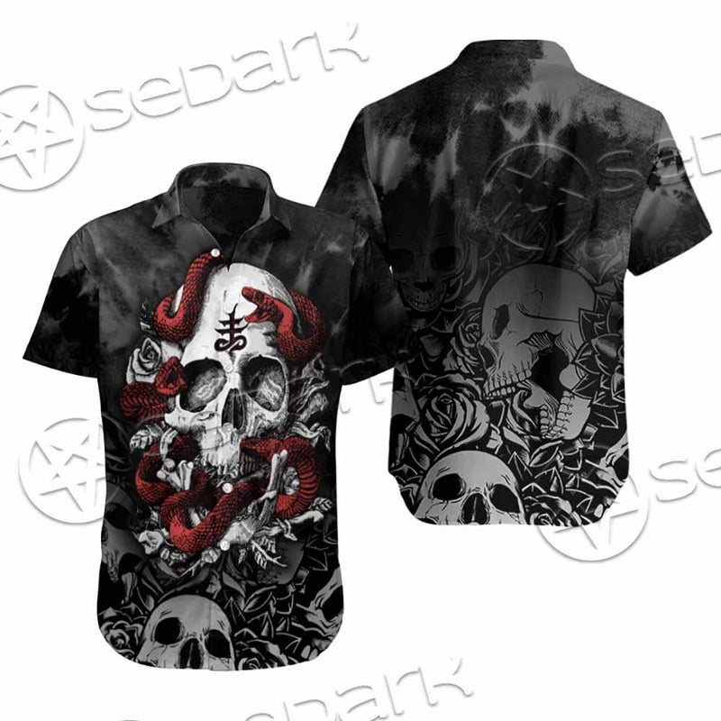 Skull Rose Snake Brimstone SED-0850 Shirt Allover