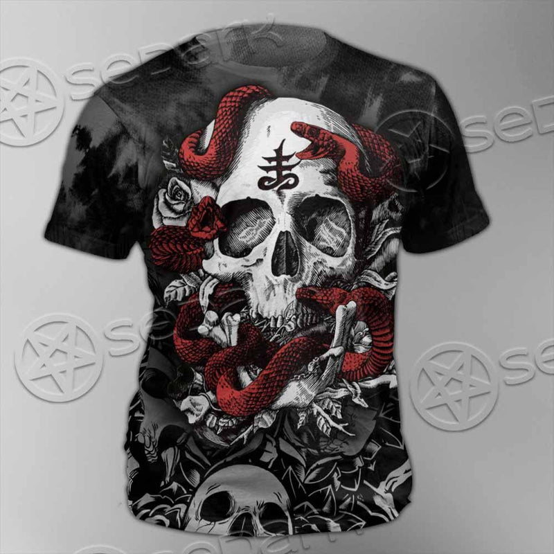 Skull Rose Snake Brimstone SED-0850 Unisex T-shirt