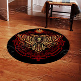 Goth Death Moth Red SED-0855 Round Carpet