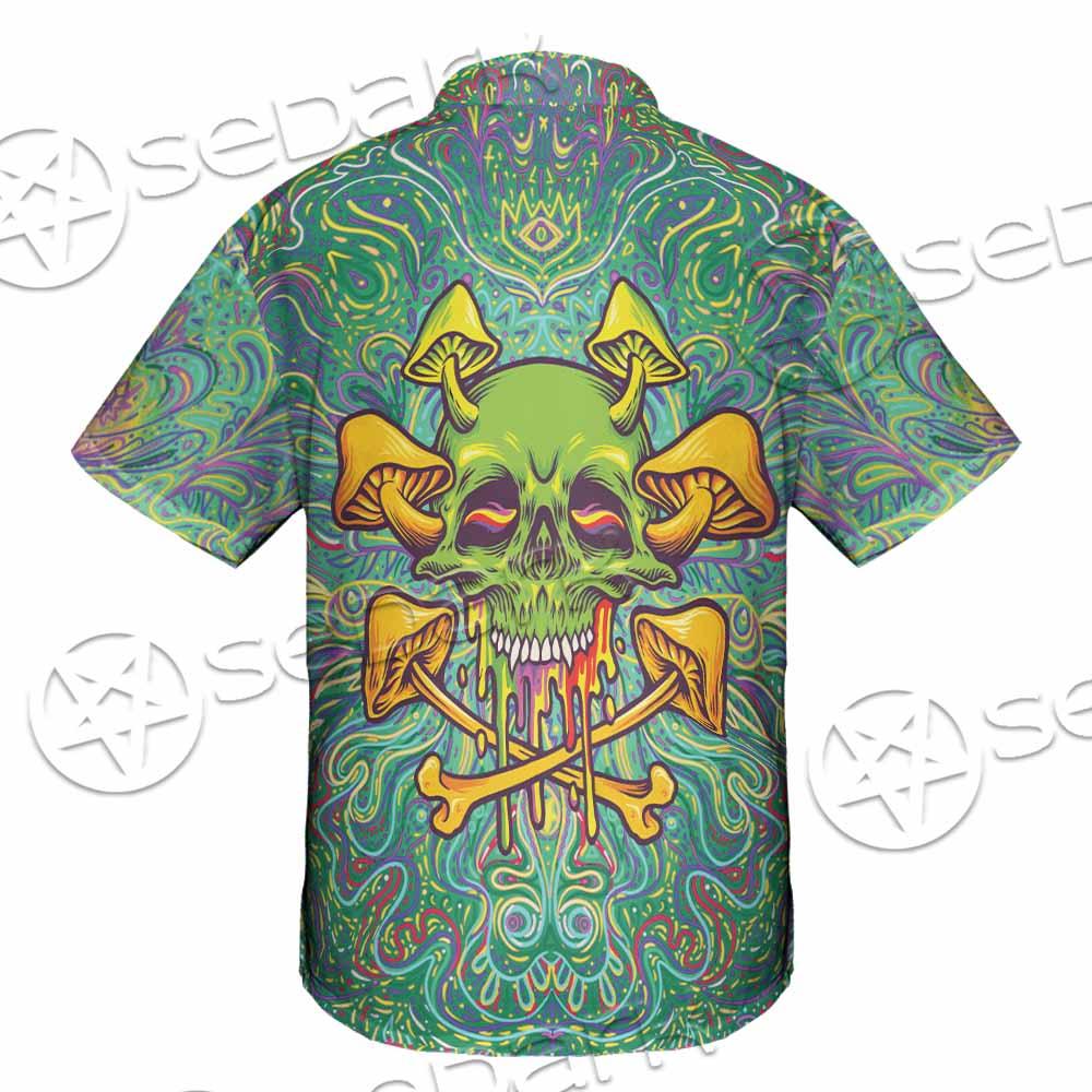 Sugar Skull Magic Mushrooms Psychedelic 1 SED-0867 Shirt Allover