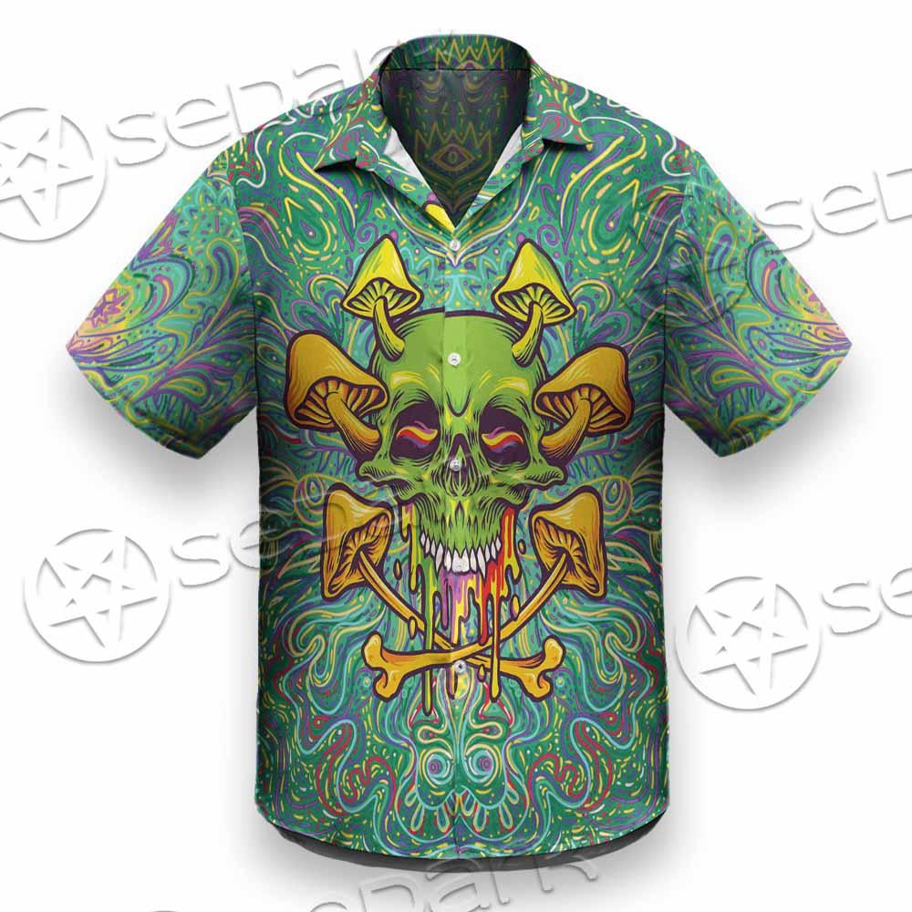 Sugar Skull Magic Mushrooms Psychedelic 1 SED-0867 Shirt Allover