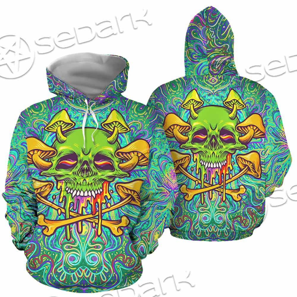 Sugar Skull Magic Mushrooms Psychedelic 1 SED-0867 Hoodie & Zip Hoodie