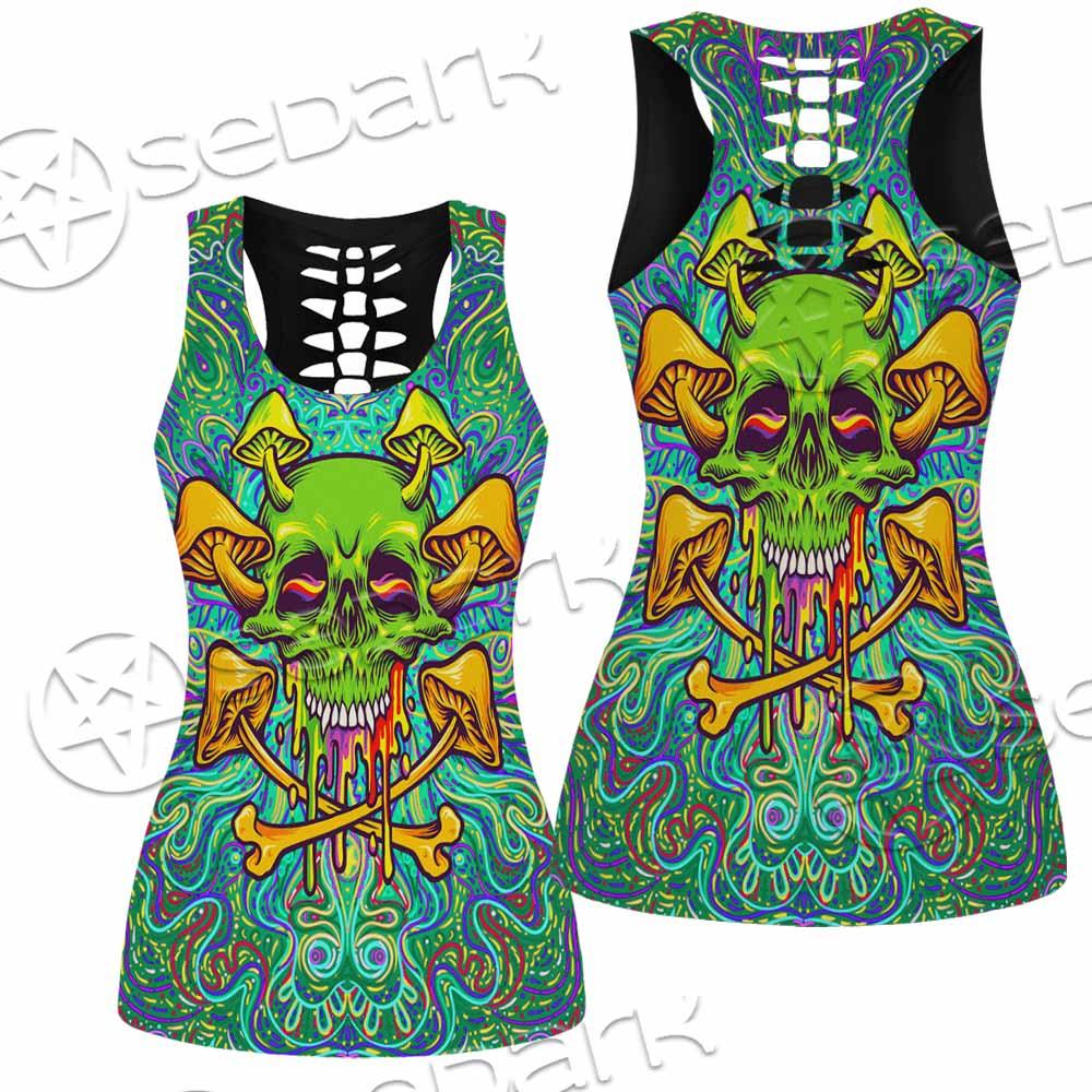 Sugar Skull Magic Mushrooms Psychedelic 1 SED-0867 Women Tank Top