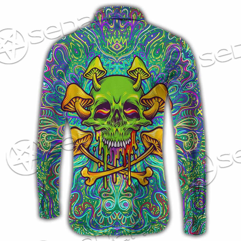 Sugar Skull Magic Mushrooms Psychedelic 1 SED-0867 Shirt Allover