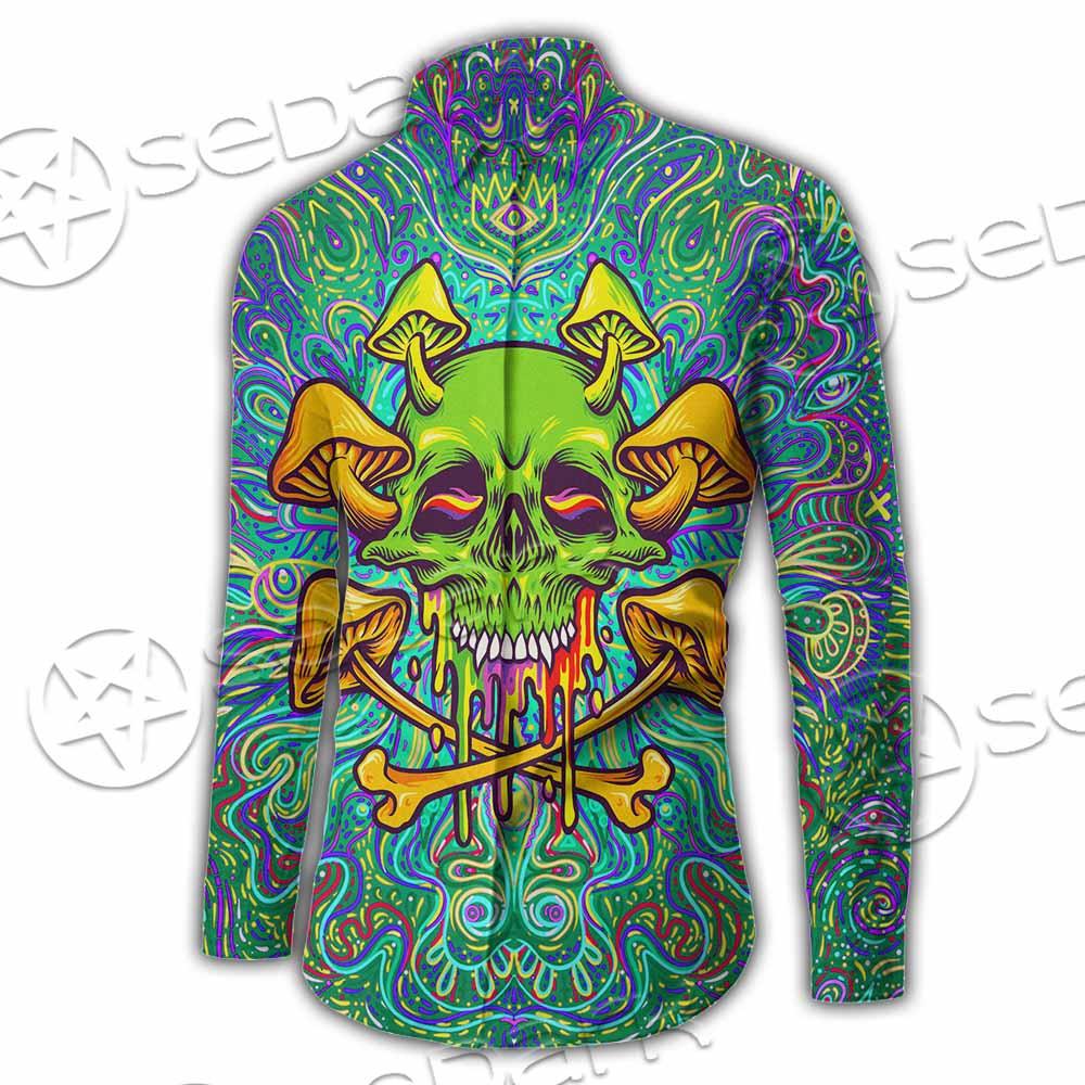 Sugar Skull Magic Mushrooms Psychedelic 1 SED-0867 Shirt Allover