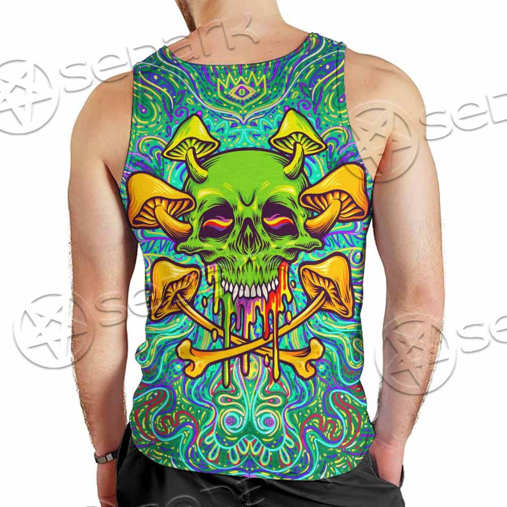 Sugar Skull Magic Mushrooms Psychedelic 1 SED-0867 Men Tank-tops