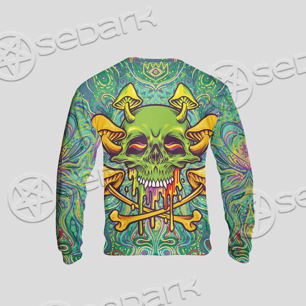 Sugar Skull Magic Mushrooms Psychedelic 1 SED-0867 Unisex Sweatshirt