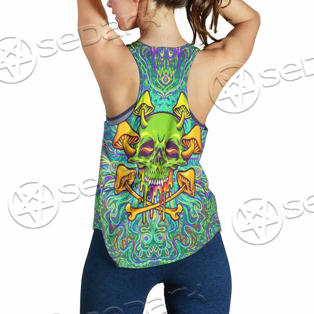 Sugar Skull Magic Mushrooms Psychedelic 1 SED-0867 Women Tank Top