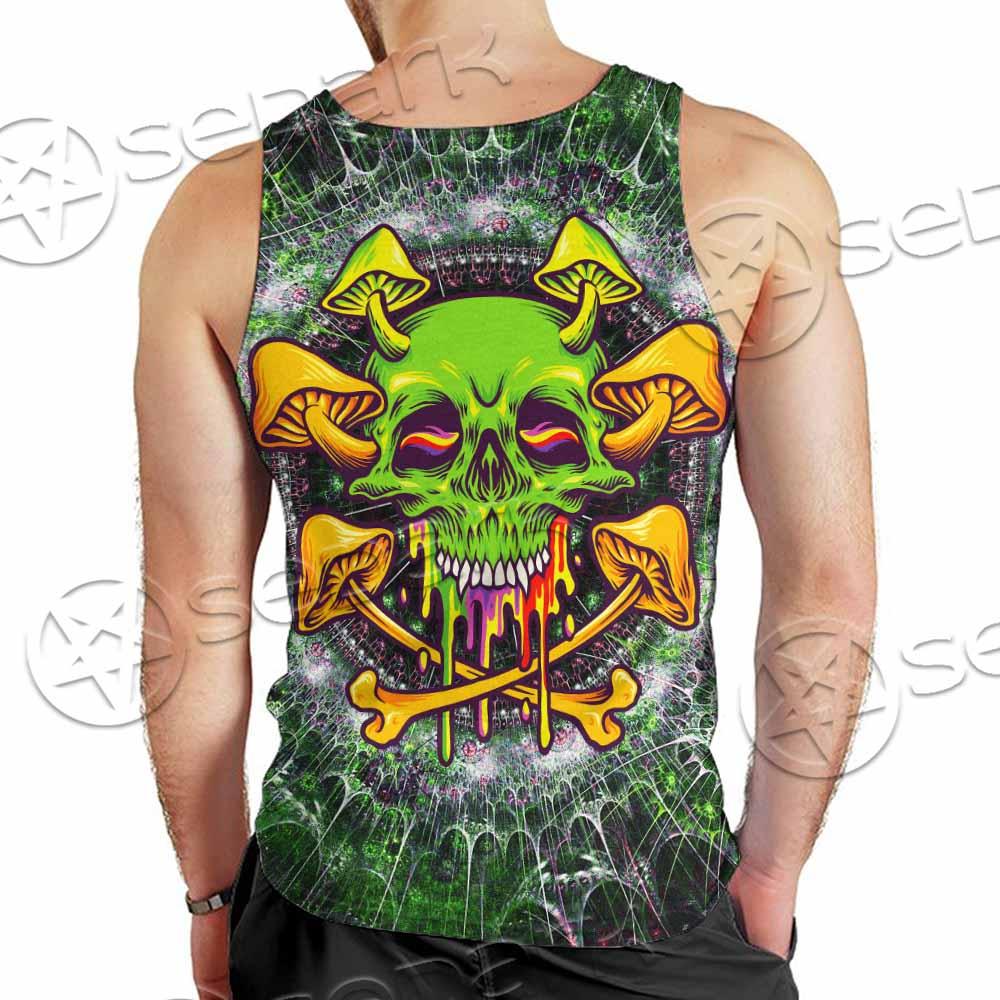 Sugar Skull Magic Mushrooms Psychedelic 2 SED-0868 Men Tank-tops